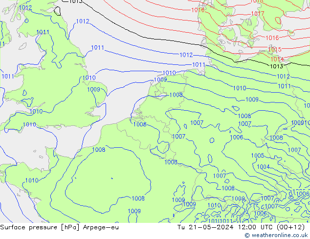 pression de l'air Arpege-eu mar 21.05.2024 12 UTC