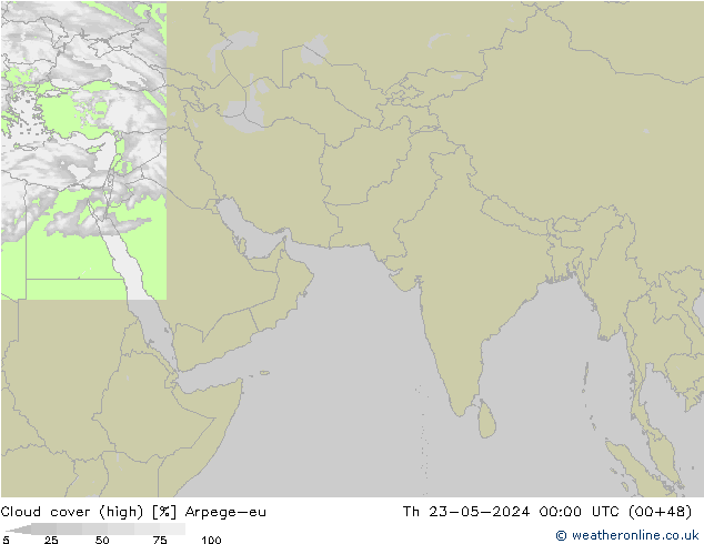 Nuages (élevé) Arpege-eu jeu 23.05.2024 00 UTC