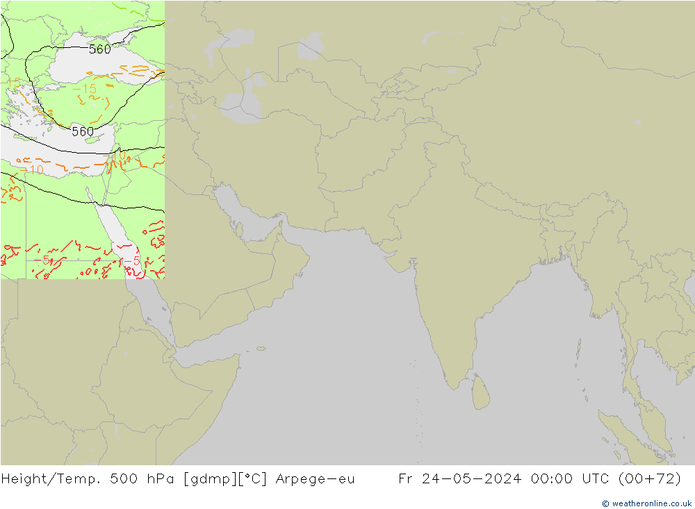 Height/Temp. 500 hPa Arpege-eu Fr 24.05.2024 00 UTC