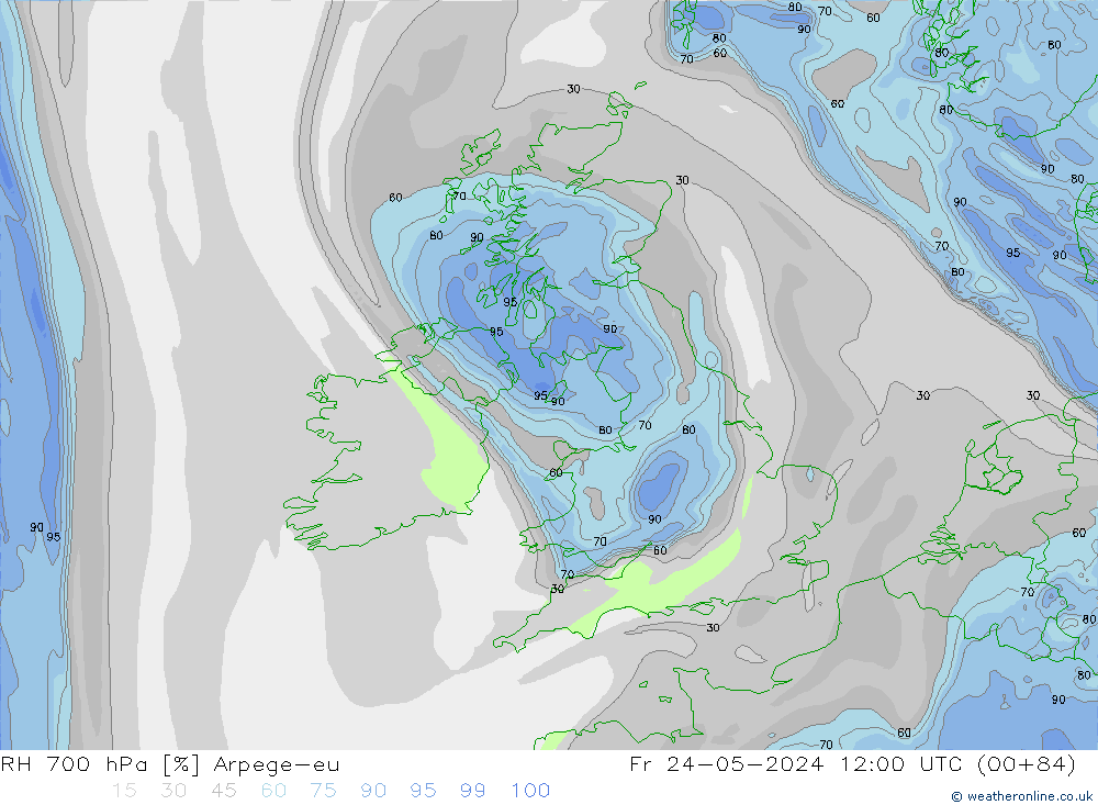 RV 700 hPa Arpege-eu vr 24.05.2024 12 UTC