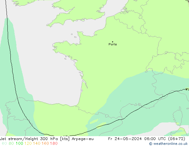 Courant-jet Arpege-eu ven 24.05.2024 06 UTC