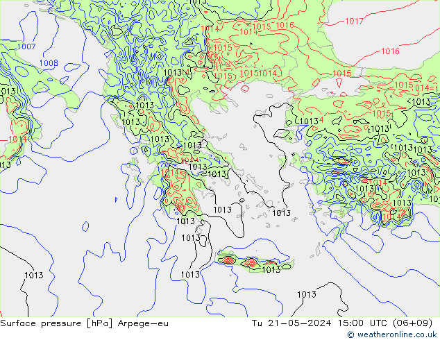 pression de l'air Arpege-eu mar 21.05.2024 15 UTC