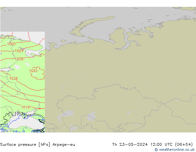 pression de l'air Arpege-eu jeu 23.05.2024 12 UTC