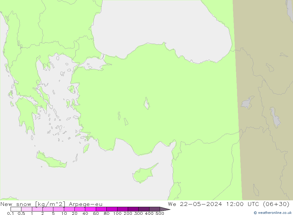 New snow Arpege-eu We 22.05.2024 12 UTC