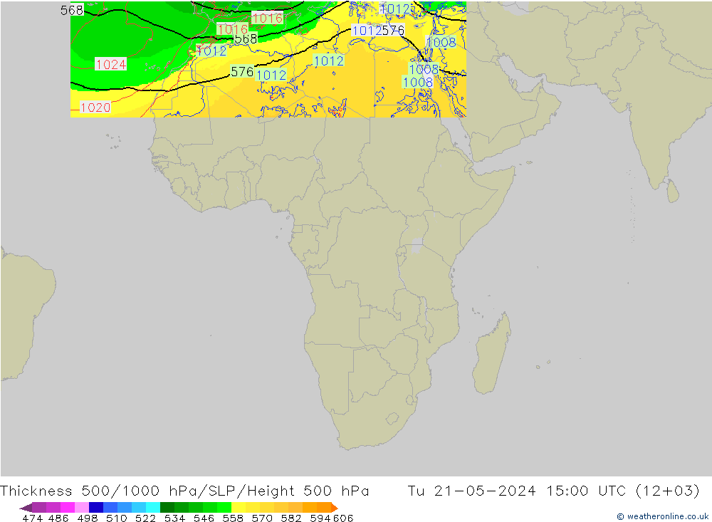 Thck 500-1000hPa Arpege-eu Tu 21.05.2024 15 UTC