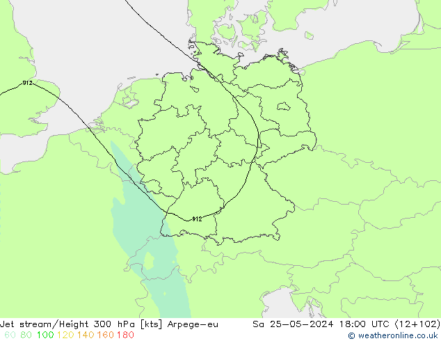 Courant-jet Arpege-eu sam 25.05.2024 18 UTC