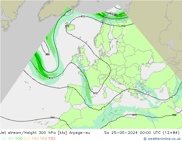 Jet Akımları Arpege-eu Cts 25.05.2024 00 UTC