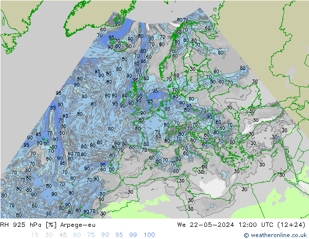 RV 925 hPa Arpege-eu wo 22.05.2024 12 UTC