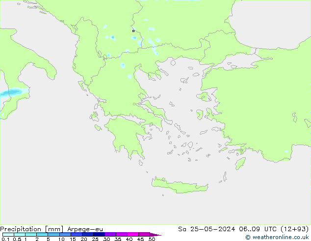 Precipitation Arpege-eu Sa 25.05.2024 09 UTC