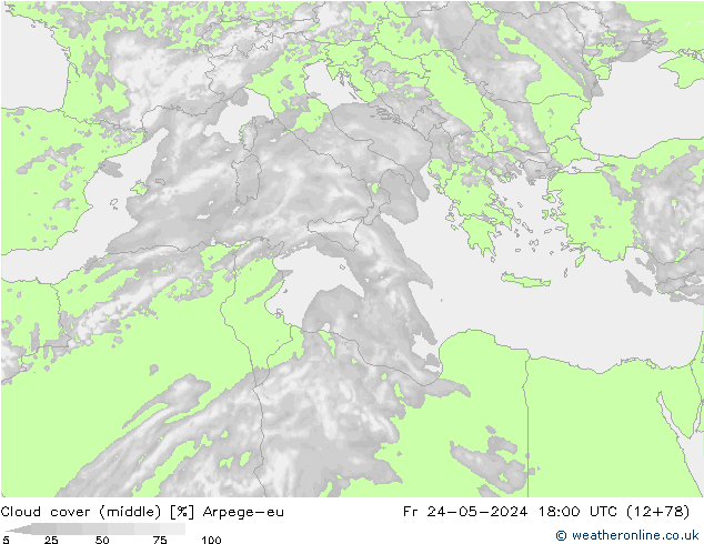 Bewolking (Middelb.) Arpege-eu vr 24.05.2024 18 UTC