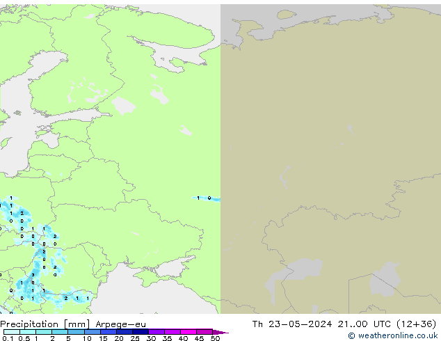 Yağış Arpege-eu Per 23.05.2024 00 UTC