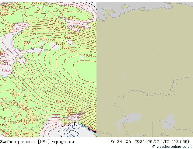 приземное давление Arpege-eu пт 24.05.2024 06 UTC