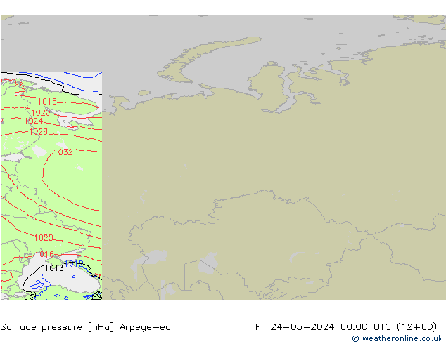 Surface pressure Arpege-eu Fr 24.05.2024 00 UTC