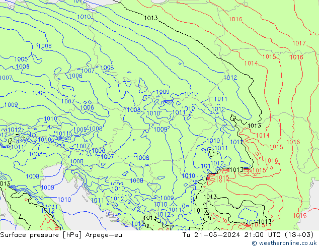 pressão do solo Arpege-eu Ter 21.05.2024 21 UTC