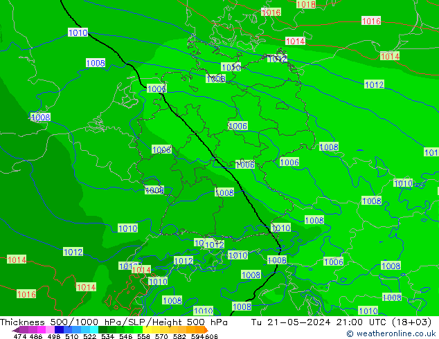 Thck 500-1000hPa Arpege-eu Út 21.05.2024 21 UTC