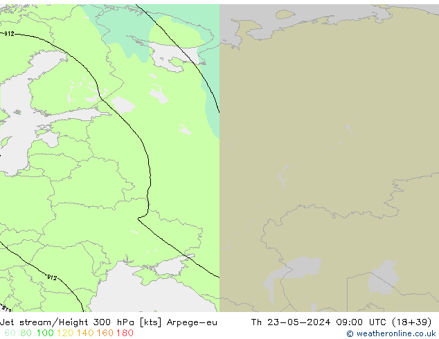 Courant-jet Arpege-eu jeu 23.05.2024 09 UTC