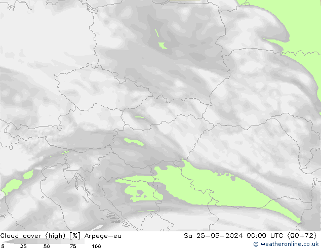 Bulutlar (yüksek) Arpege-eu Cts 25.05.2024 00 UTC