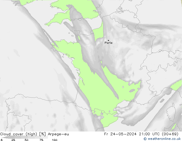 Bulutlar (yüksek) Arpege-eu Cu 24.05.2024 21 UTC