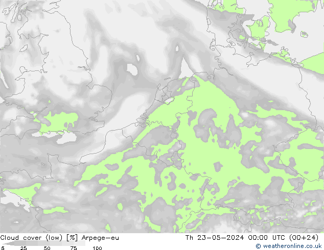 云 (低) Arpege-eu 星期四 23.05.2024 00 UTC