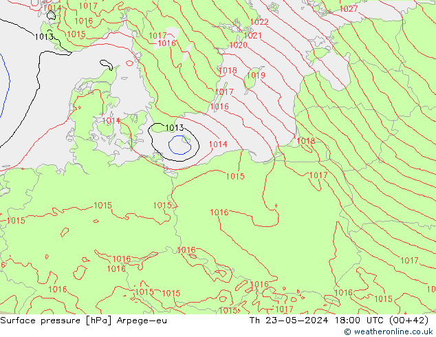 pression de l'air Arpege-eu jeu 23.05.2024 18 UTC