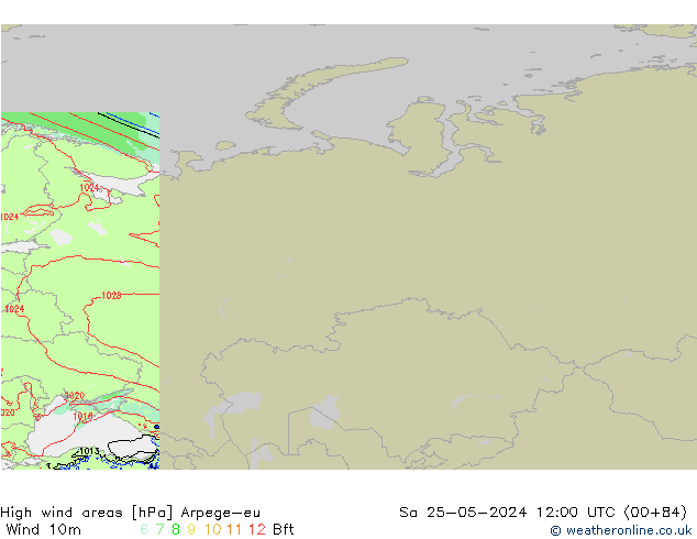 Izotacha Arpege-eu so. 25.05.2024 12 UTC