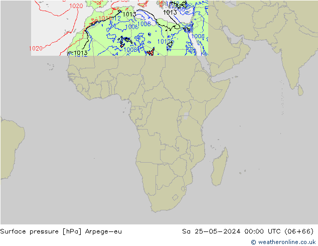 pressão do solo Arpege-eu Sáb 25.05.2024 00 UTC