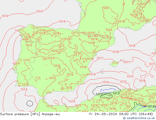 ciśnienie Arpege-eu pt. 24.05.2024 06 UTC