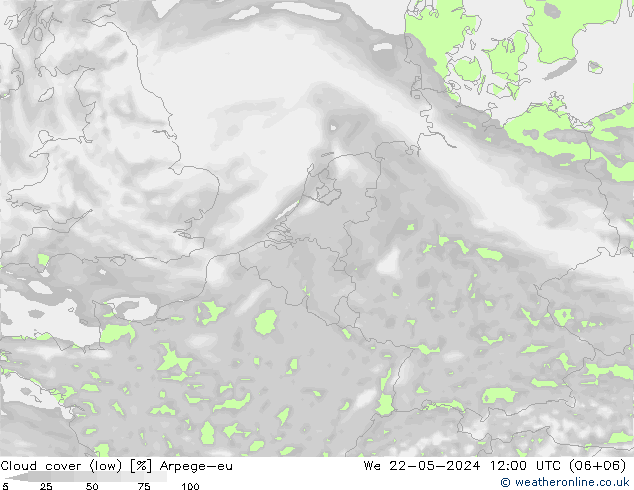 Wolken (tief) Arpege-eu Mi 22.05.2024 12 UTC