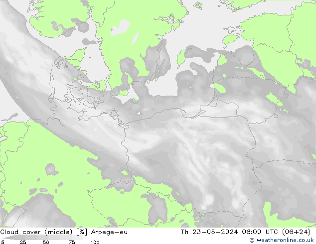 Bewolking (Middelb.) Arpege-eu do 23.05.2024 06 UTC