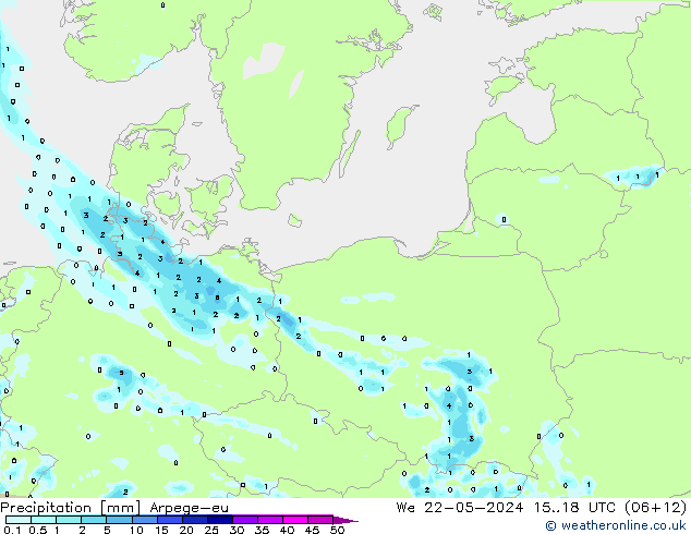 Yağış Arpege-eu Çar 22.05.2024 18 UTC