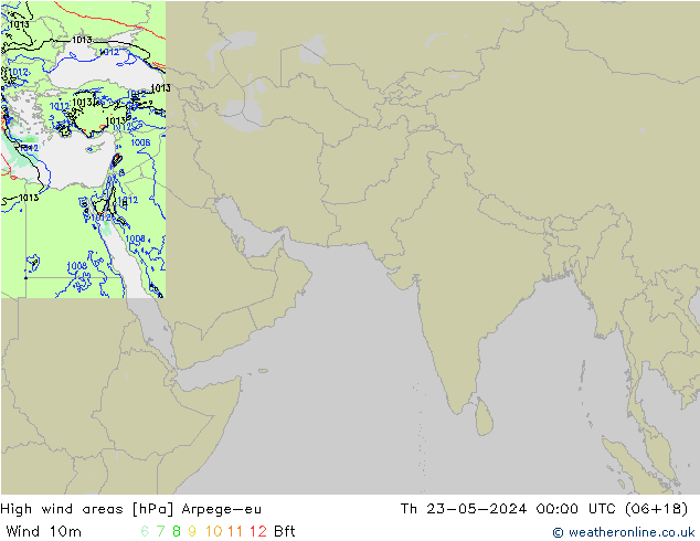 yüksek rüzgarlı alanlar Arpege-eu Per 23.05.2024 00 UTC