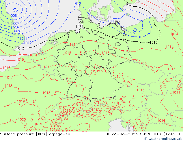 pression de l'air Arpege-eu jeu 23.05.2024 09 UTC