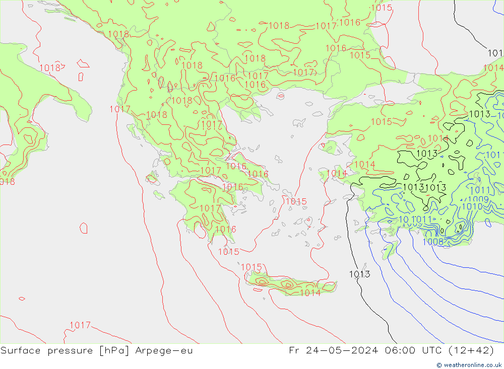 pression de l'air Arpege-eu ven 24.05.2024 06 UTC