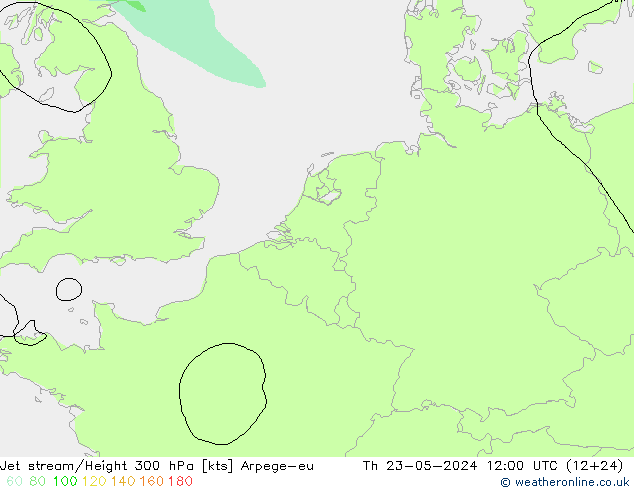 Prąd strumieniowy Arpege-eu czw. 23.05.2024 12 UTC