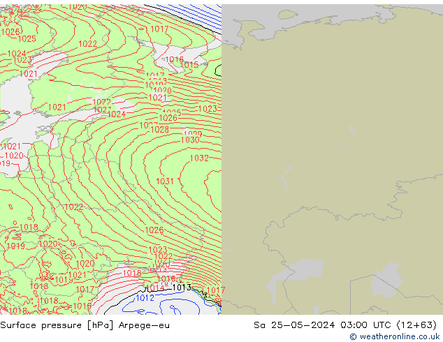 pressão do solo Arpege-eu Sáb 25.05.2024 03 UTC
