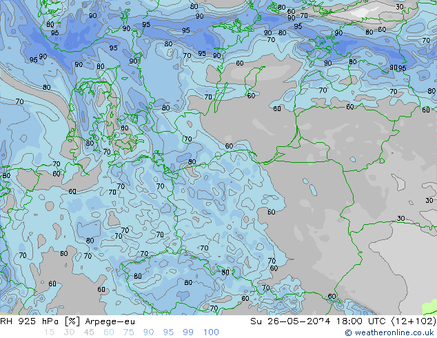 RV 925 hPa Arpege-eu zo 26.05.2024 18 UTC