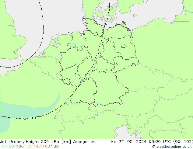 高速氣流 Arpege-eu 星期一 27.05.2024 06 UTC
