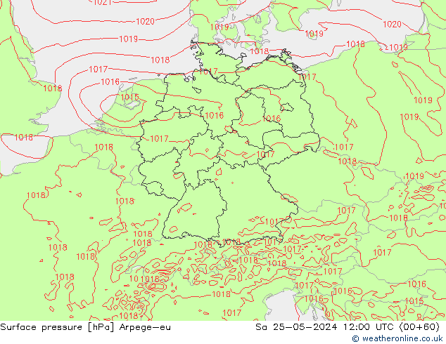 pressão do solo Arpege-eu Sáb 25.05.2024 12 UTC