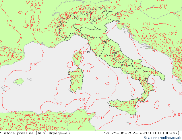 pression de l'air Arpege-eu sam 25.05.2024 09 UTC