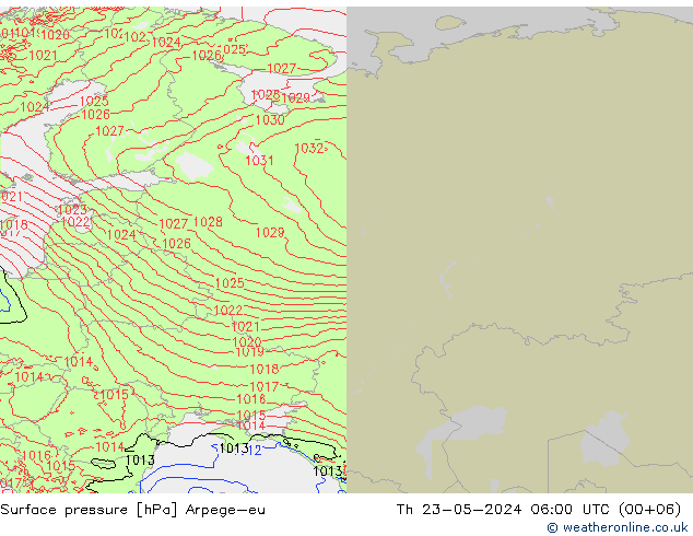 Yer basıncı Arpege-eu Per 23.05.2024 06 UTC