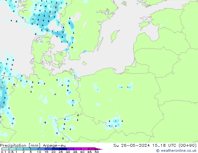 precipitação Arpege-eu Dom 26.05.2024 18 UTC