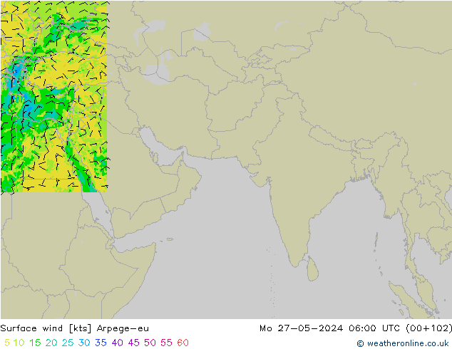 风 10 米 Arpege-eu 星期一 27.05.2024 06 UTC