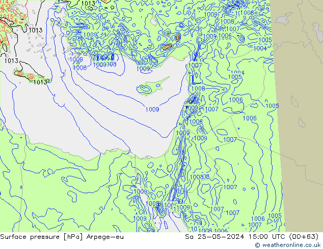 Yer basıncı Arpege-eu Cts 25.05.2024 15 UTC