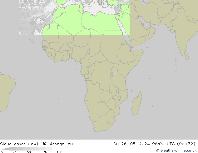 nízká oblaka Arpege-eu Ne 26.05.2024 06 UTC