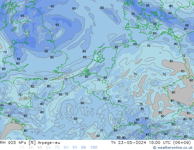RV 925 hPa Arpege-eu do 23.05.2024 15 UTC
