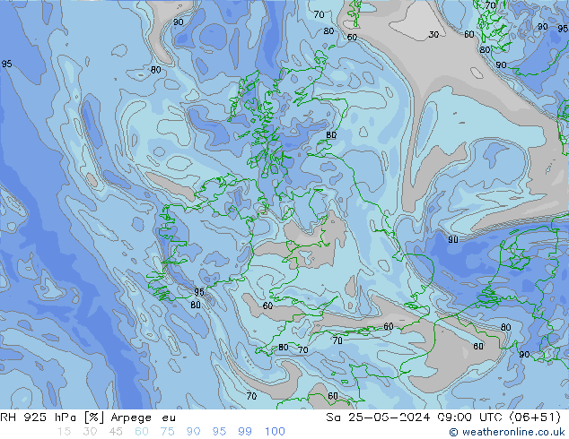 RV 925 hPa Arpege-eu za 25.05.2024 09 UTC