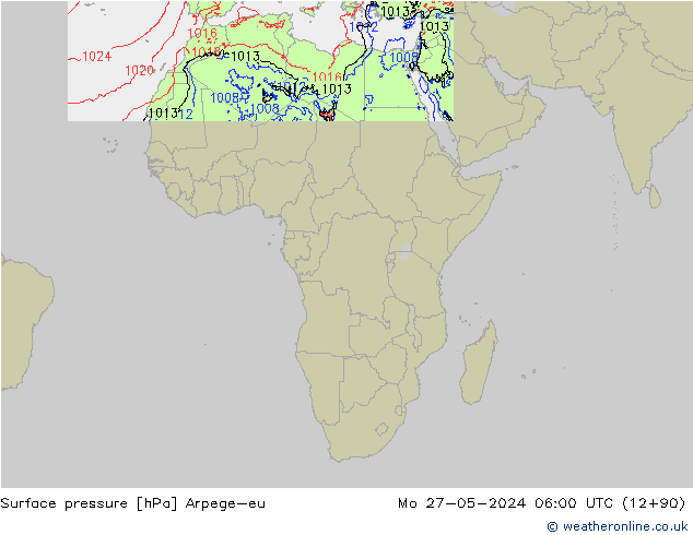 Bodendruck Arpege-eu Mo 27.05.2024 06 UTC