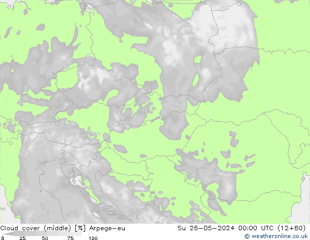 Nuages (moyen) Arpege-eu dim 26.05.2024 00 UTC