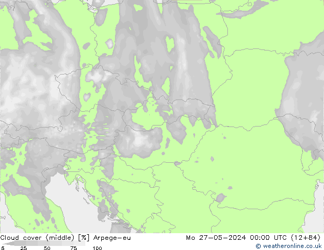 Nubes medias Arpege-eu lun 27.05.2024 00 UTC