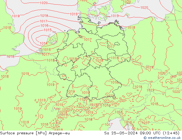 pressão do solo Arpege-eu Sáb 25.05.2024 09 UTC